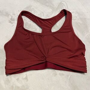 2/$8 Marika Brick Red Twist Front Sports Bra
